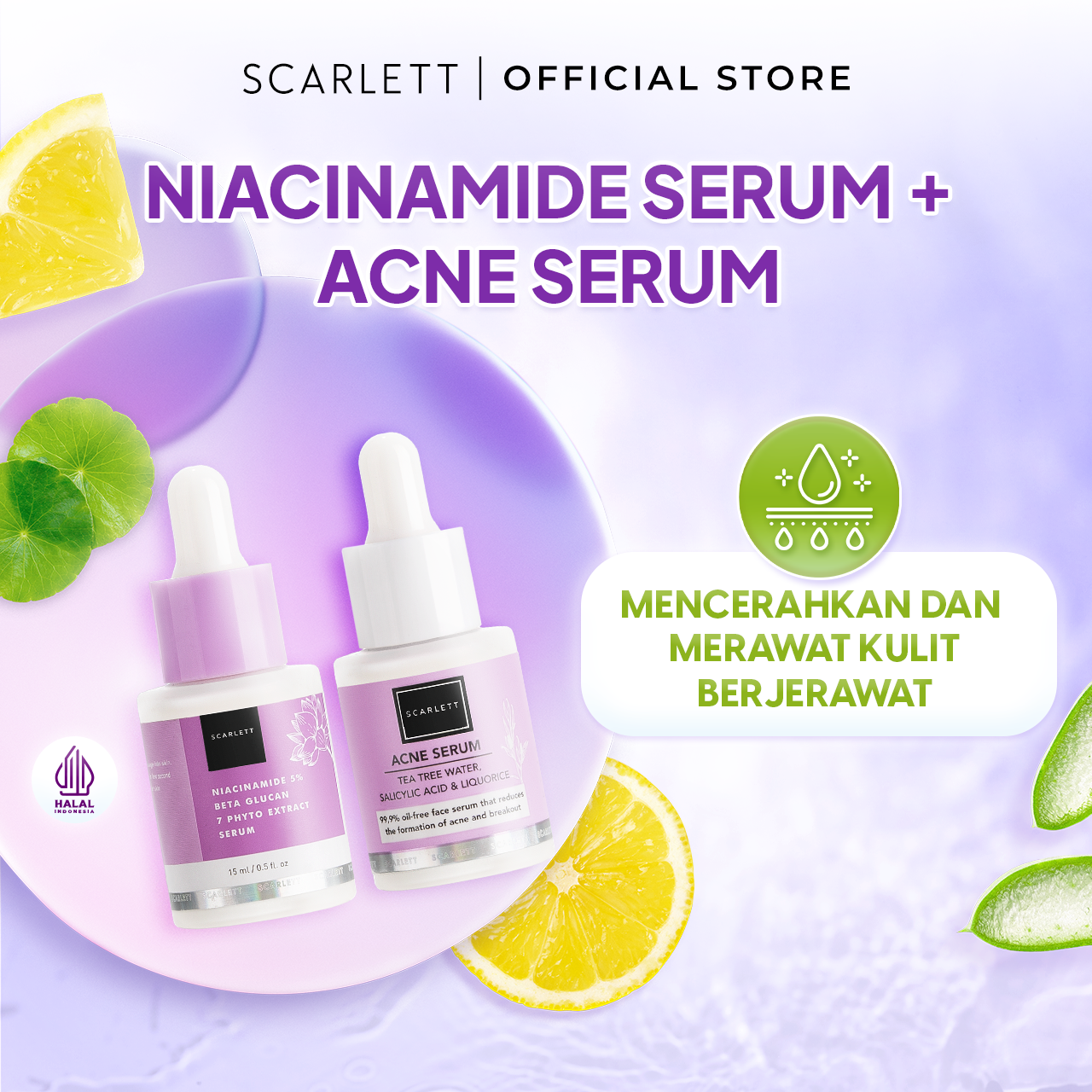 Scarlett Acne Serum + Niacinamide 5% Serum